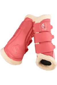 2025 Eskadron Mesh Fauxfur Tendon Boots 555175 663 - Coral Blossom
